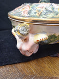 Capodimonte Decorative Bowl Made In Italy 2160 6" Diameter 4" Tall