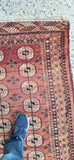 Vintage Hand Knotted Yamud Oriental Rug Wool Foundation 4 x 5