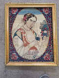 Antique Rug 17" X 23" Early 20th Century