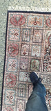 Vintage Hand Knotted All Wool Pakistani Oriental Rug 4 X 6