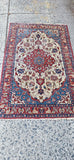 Hand Knotted All Wool 5-7 x 3-6 circa 1940's Genuine Oriental Rug - Diamonds Sapphires Rubies Emeralds