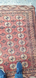 Vintage Hand Knotted Yamud Oriental Rug Wool Foundation 4 x 5