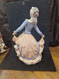 tengra spain figurine porcelain Dancing Lady Long Dress 12" Tall X 8" Wide 91208