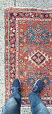 Hand Knotted All Wool Oriental Rug 3 X 5 Vintage 1950's