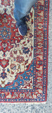Hand Knotted All Wool 5-7 x 3-6 circa 1940's Genuine Oriental Rug - Diamonds Sapphires Rubies Emeralds