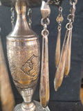 84 Silver Antique Candleholder 1.77 Grams 18" Tall Circa 1920's