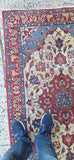Hand Knotted All Wool 5-7 x 3-6 circa 1940's Genuine Oriental Rug - Diamonds Sapphires Rubies Emeralds
