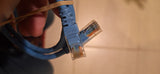3ft Belkin Cat5e BluePatch Network Cable BOTH LATCHES BROKEN!!!!