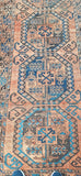 Antique Ersari Oriental Rug Hand Knotted All Wool Circa 1880 About 4' X 8'