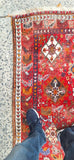 Vintage Hand Knotted Kashkuli wool foundation tribal Oriental Rug 3-5 x 5-0