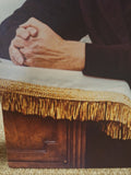 Large Photo on Board Of Menachem Schneerson, the Lubavitch Rebbe, 9.5" x 14.5"