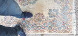 Hand Knotted All Wool Oriental Rug 4-2 X 8-0 Vintage 1950's
