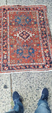 Hand Knotted All Wool Oriental Rug 3 X 5 Vintage 1950's