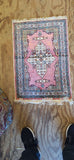 Turkish Silk Oriental Rug 1-8 X 2-5 Circa 1960's Never Used, Always Hung On Wall