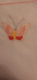 Placemats Set of 12 White with Pink Border and Butterfly 15.75" X 15.75" - Diamonds Sapphires Rubies Emeralds