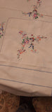 Embroidered Floral Tablecloth with Butterflies 5-5 X 8-5