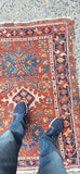 Hand Knotted All Wool Oriental Rug 3 X 5 Vintage 1950's