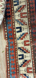 Antique Kazak Oriental 3-10 x 6-2 with Wool Foundation Circa 1880's
