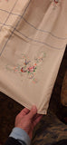 Embroidered Floral Tablecloth with Butterflies 5-5 X 8-5