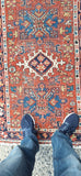 Hand Knotted All Wool Oriental Rug 3 X 5 Vintage 1950's