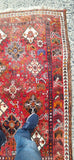 Vintage Hand Knotted Kashkuli wool foundation tribal Oriental Rug 3-5 x 5-0