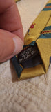 100% Silk Tie Hand Made in Italy Mates  Como with Elephants Vintage Early 90's