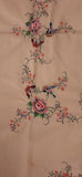 Embroidered Floral Tablecloth with Butterflies 5-5 X 8-5