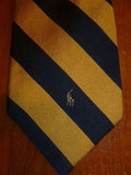 Beautiful 100% Silk Polo by Ralph Lauren Tie Made in USA with Woven Polo Player - Diamonds Sapphires Rubies Emeralds