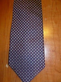 Hand Finished 100% Woven Silk Lauren by Ralph Lauren Cherry and Black Tie - Diamonds Sapphires Rubies Emeralds