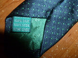 100% Silk Italian Tie by Andrew's Ties Zadi of Milano Black with Green Polka Dot - Diamonds Sapphires Rubies Emeralds