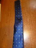 Gorgeous Navy Blue 100% Woven Silk Nordstrom Tie Made in USA Good Condition - Diamonds Sapphires Rubies Emeralds