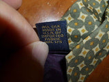 100% Silk Chaps by Ralph Lauren Olive Green with Gold Tie - Diamonds Sapphires Rubies Emeralds
