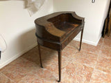 Secretary Style Work Desk with Leather Top probably Walnut or Oak