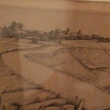 Rare Antique Signed Etching by Robert Sargent Austin, British, "Highbridge"