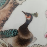 Vintage Chinese Porcelain Large Peacock Vase Signed