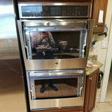 GE Profile 30"  Double Wall Oven Model #:PT9550SFSS FOR PARTS SHATTERED!!!