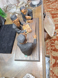 3 Rabbis Sculpture Judaica 17" X 8" X 8"