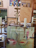 Mid century modern chandelier Italian designer 1950