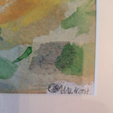 Colorful Mid century Modern Abstract Watercolor Painting