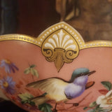 Antique French Pink Opaline Enamel Centerpiece