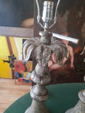 Pair of Mid Century Modern Silvered  Lamps