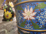 Hand Painted Japanese Flower Pot With Artificial Flowers With Jade 19.5" Tall