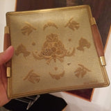 Mid Century Modern Designer Vintage Georges Briard Gold Glass Platter #9608