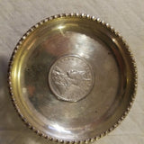 Set Of 2 Sterling Silver Small Plates With Indian Coins