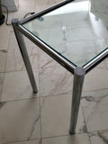 Mid Century Modern Milo Baughman ATTRIBUTED Chrome and Glass Console table