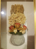 Framed dried flowers "Gardino" by La Collection Valenciaga Made in Canada 960350 - Diamonds Sapphires Rubies Emeralds