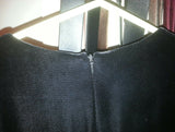 Ladies black velvet Magaschoni Collection cocktail dress with rhinestones size 6