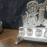 Esco Sterling Silver made in USA Menorah - Diamonds Sapphires Rubies Emeralds
