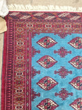 Antique Turkoman Hand Knotted Vegetal Dye oriental rug  4-2 X 6-3 very fine weav