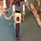 Pair Of Louis XV French Bronze Sconces